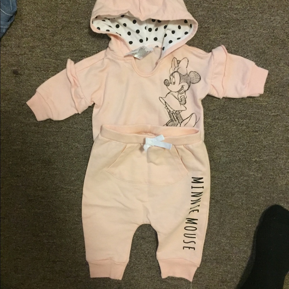Mickey Mouse jogger set with matching hoodie 0-3